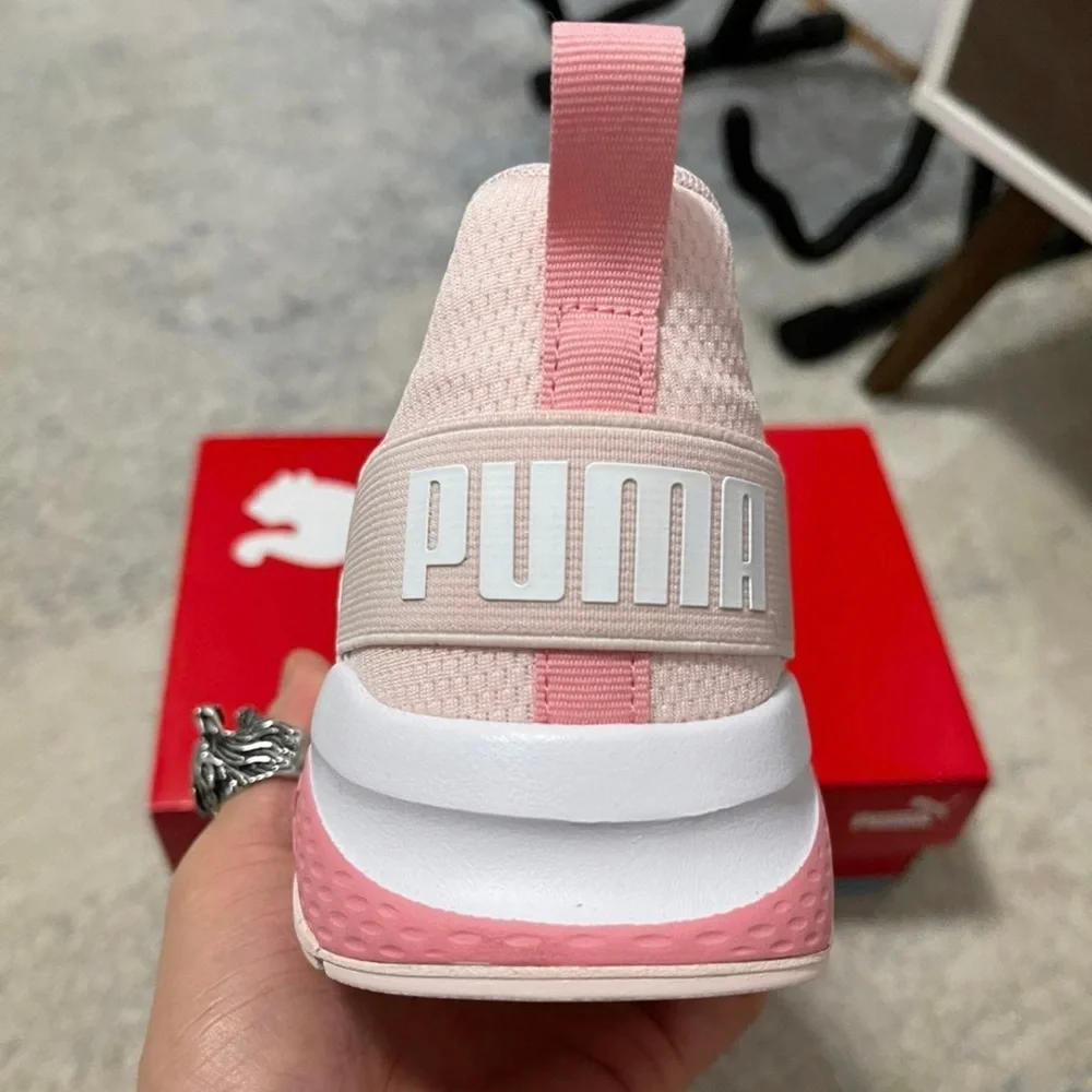 NIB Junior Size 6.5C Puma Anzarun Knit JR Softfoam Sneakers In Rosewater-Peony - Picture 9 of 12
